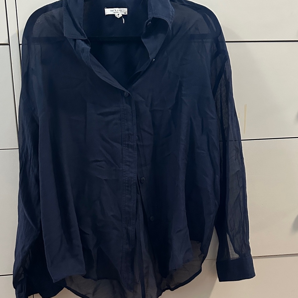 Sheer Rag and Bone Button-Up Shirt